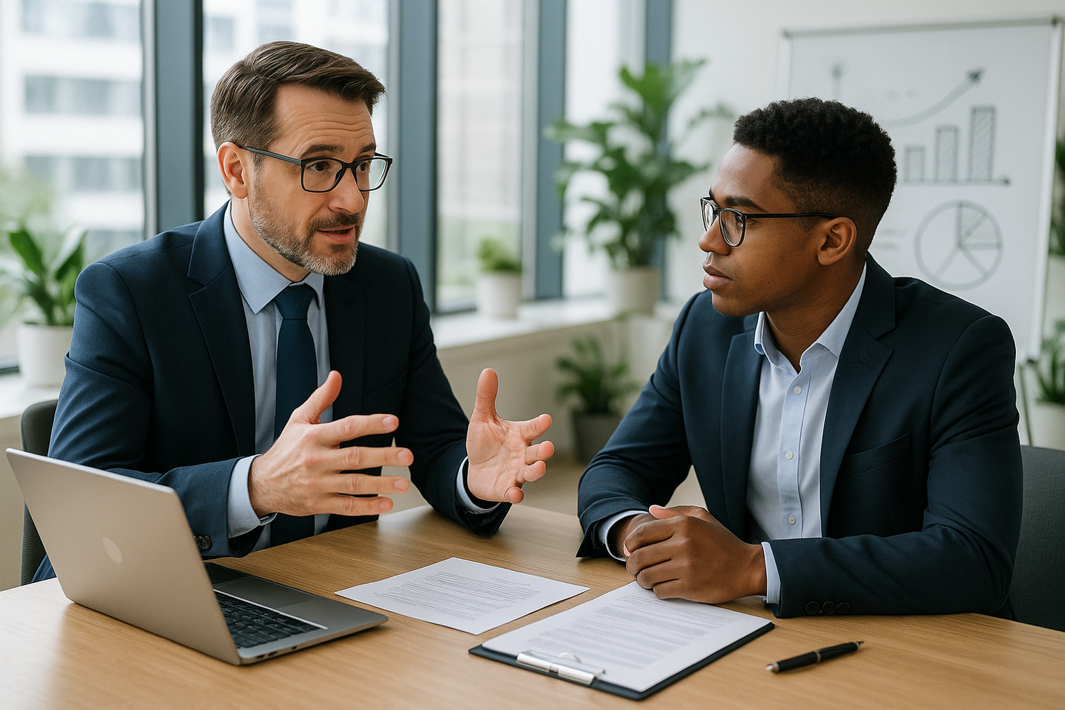 Una persona dando mentoria en una empresa